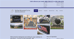 Desktop Screenshot of mcgeemonument.com